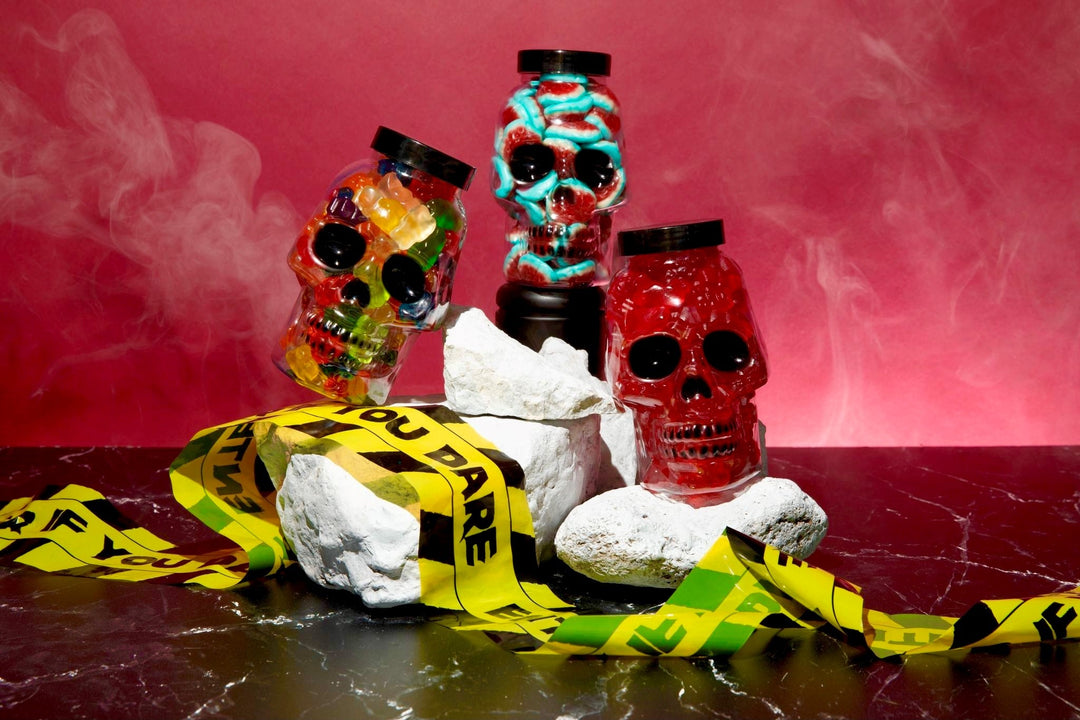 Gummy Brains in Skull Jar | Halloween Candy Gifts – Purple Plum NY